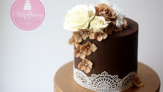 How to Ganache or buttercream a Cake and Get Sharp Edges [upl. by Boleyn166]