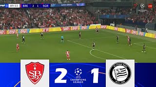 Brest vs Sturm Graz 21  UEFA Champions League 202425  Match Highlights [upl. by Lleira704]