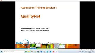 Abstraction Training Session 1  QualityNet [upl. by Libre]