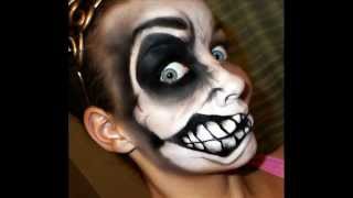 Halloween Series 2011 request Crazy Face Tutorial [upl. by Nnylyma]