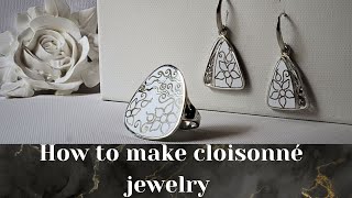 How to make cloisonné enamel jewelry 🤍 [upl. by Coombs]