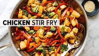 CHICKEN STIR FRY  easy healthy 30minute dinner recipe [upl. by Bore]