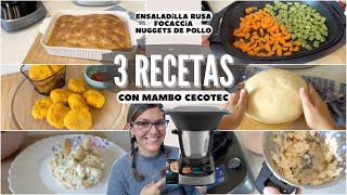 3 Recetas MAMBO CECOTEC FÁCILES  Ensaladilla Rusa Focaccia y Nuggets de Pollo [upl. by Xxam]