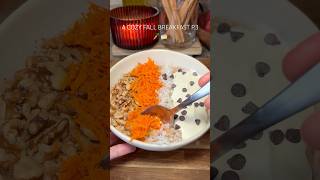 Carrot cake oats 🥕🍰 fallrecipe breakfast carrotcake [upl. by Dolphin]