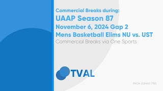 Commercial Breaks of One Sports during UAAP S87 Mens NU vs UST  November 6 2024 Gap 2 [upl. by Gwendolyn]