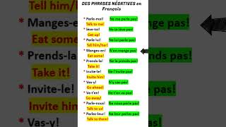 quotTop French Negative Phrases You Need to Knowquot shorts french [upl. by Anel]