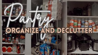 PANTRY ORGANIZE WITH ME  PANTRY DECLUTTER  Cleaning up the chaos pantryorganizing declutter [upl. by Enyamrahs]