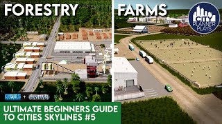 EFFICIENT Forestry amp Farms with Industries DLC  The Ultimate Beginners Guide to Cities Skylines 5 [upl. by Antonietta]