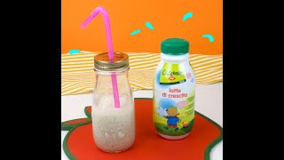 Ricetta per bambini frullato di frutta con latte Crescendo Coop banana kiwi e mela [upl. by Safko]