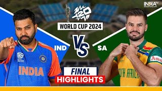 T20 would cup 2024 final  Ind vs sa  highlights of India🇮🇳 win [upl. by Elyrrad]