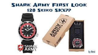 Shark Army Quartz Watch  Taking a SKX Clone to the extreme budget [upl. by Gordan194]