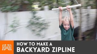 Backyard zipline  HowTo  I Like To Make Stuff [upl. by Laflam]