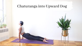 Chaturanga to Upward Facing Dog  Breathe Flow Be with Sharron Lynn [upl. by Jueta]