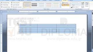 Insert a table with 5 rows and 3 columns Set column width in 1quot [upl. by Willin465]