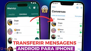 SEM RESETAR Transferir Conversas do WHATSAPP Android para iPhone [upl. by Ingraham]