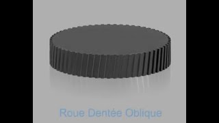 Roue dentée oblique  Tuto Fusion 360 Francais avec son [upl. by Nimoynib]