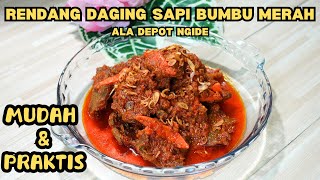 Resep Rendang Daging Bumbu Merah ala Depot Ngide Mudah dan Praktis [upl. by Oinimreh583]