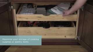 Medallion Cabinetry Slideout Shelves with Scooped Fronts Kitchen Storage Part 26 [upl. by Samford]