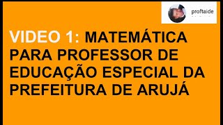 Concurso público de Arujá Matemática para professor especial Resolução de questões [upl. by Anikram]