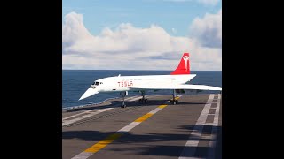 This Concorde TESLA Takeoff With Full Afterburners from Aircraft Carrier is Crazy [upl. by Zins]