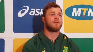 Duane Vermeulen doesnt know too many of his Springbok teammates well [upl. by Aicatsue972]