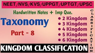 Taxonomy Part 8 KINGDOM CLASSIFICATION [upl. by Tnecniv871]