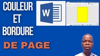 COMMENT APPLIQUER UNE COULEUR ET UNE BORDURE DE PAGE SUR WORD [upl. by Yrrej]