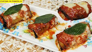 MAI MANGIATO DEGLI INVOLTINI DI MELANZANE COSI DELIZIOSI [upl. by Anirbac]