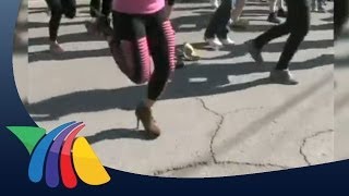 Mujeres realizan carrera con tacones en Ciudad Juárez [upl. by Hauser775]