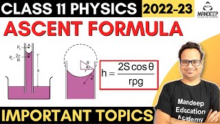 Ascent Formula Class 11 Physics Important Derivations [upl. by Ocsisnarf742]