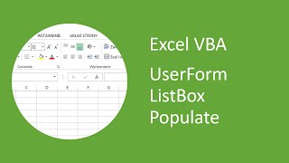 Excel VBA UserForm ListBox  How to Populate using RowSource and Range Address [upl. by Rhys]