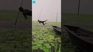 dangerous জাম্প দিয়ে মাছ ধরা  Would You Try This INSANE Water Stunt for Fishing [upl. by Socem598]