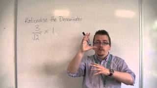 OCR MEI Core 1 110 Introducing Rationalising the Denominator Part 1 [upl. by Sashenka]