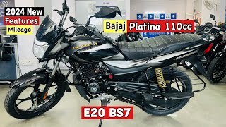 🔥2024 Bajaj Platina 110 cc BS7 Base Model Details Review  Price Mileage Features  Platina 110 [upl. by Vivyanne29]