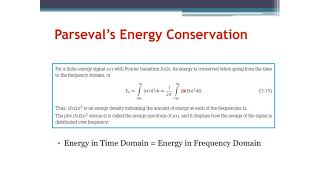 Signals and Systems Fourier Transform Parsevals Theorem Arabic Narration [upl. by Elnora]