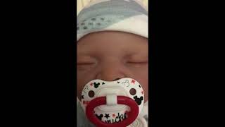 Vollence Silicone Reborn Baby Sucking On Pacifier [upl. by Aokek]