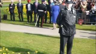 The QueenThe Duke and Boris Johnson in Valentines Park Ilford Thursday 29 March 2012 [upl. by Duwalt]