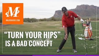 Malaska Golf  Why quotTurn Your Hipsquot is a Bad Concept in your Golf Swing [upl. by Audrit]