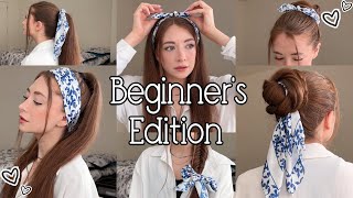 20 Easy Silk Scarf Hairstyles for Beginners [upl. by Nivlem]