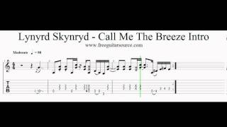 Lynyrd Skynyrd Call Me The Breeze Intro Guitar Lesson [upl. by Guenna]