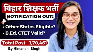 BPSC Teacher Notification Age Eligibility Syllabus by Himanshi Singh [upl. by Aiekal]