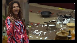 BIGG BOSS MARATHI 4 Rakhi Sawant breaks plates and cups biggbossmarathi rakhisawant biggboss [upl. by Fronniah887]