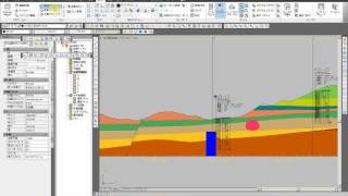 計画形状をソリッド断面にして鉛直断面図に表示 [upl. by Serafine110]
