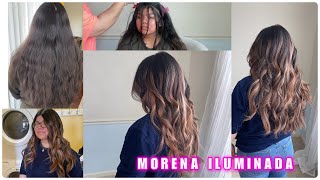 Como Hacer Un Balayage En Casa  Balayage En Color Caramelo  Morena Iluminada  balayage [upl. by Atinel24]