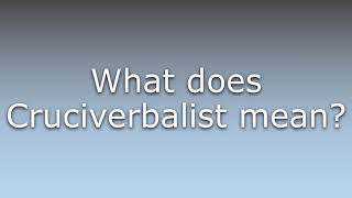 What does Cruciverbalist mean [upl. by Shugart]