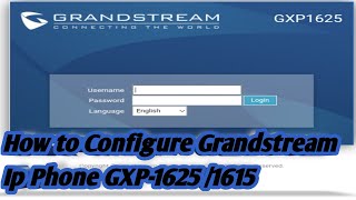 How to Configure Extension in Grand Stream  GrandStream IP Phone Configuration [upl. by Fairweather]