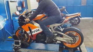 LR Motos  Honda CBR 1000RR Repsol Laranja no Simulador de Velocidade [upl. by Asilej290]