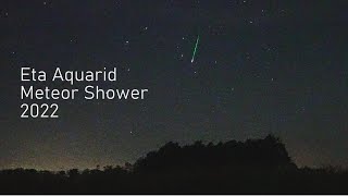 Eta Aquarid Meteor Shower 2022  shooting stars in real time  Eta Aquariden Sternschnuppen [upl. by Mamoun]