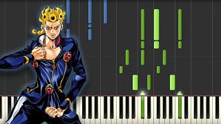 Giornos Theme Piano Tutorial Synthesia [upl. by Jeanette]