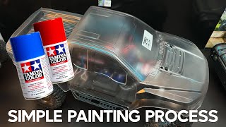 Simple RC Body Shell Painting Tips amp Tricks How To Spray Paint Proline Ford Raptor 2017 Crawler [upl. by Lentha508]